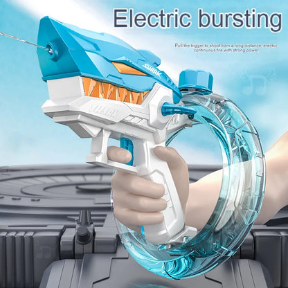 2024 Summer New Electric Water Gun for Adults & Kids Shark Automatic Squirt Guns Toys High Pressure Water Guns Outdoor Toys Gift