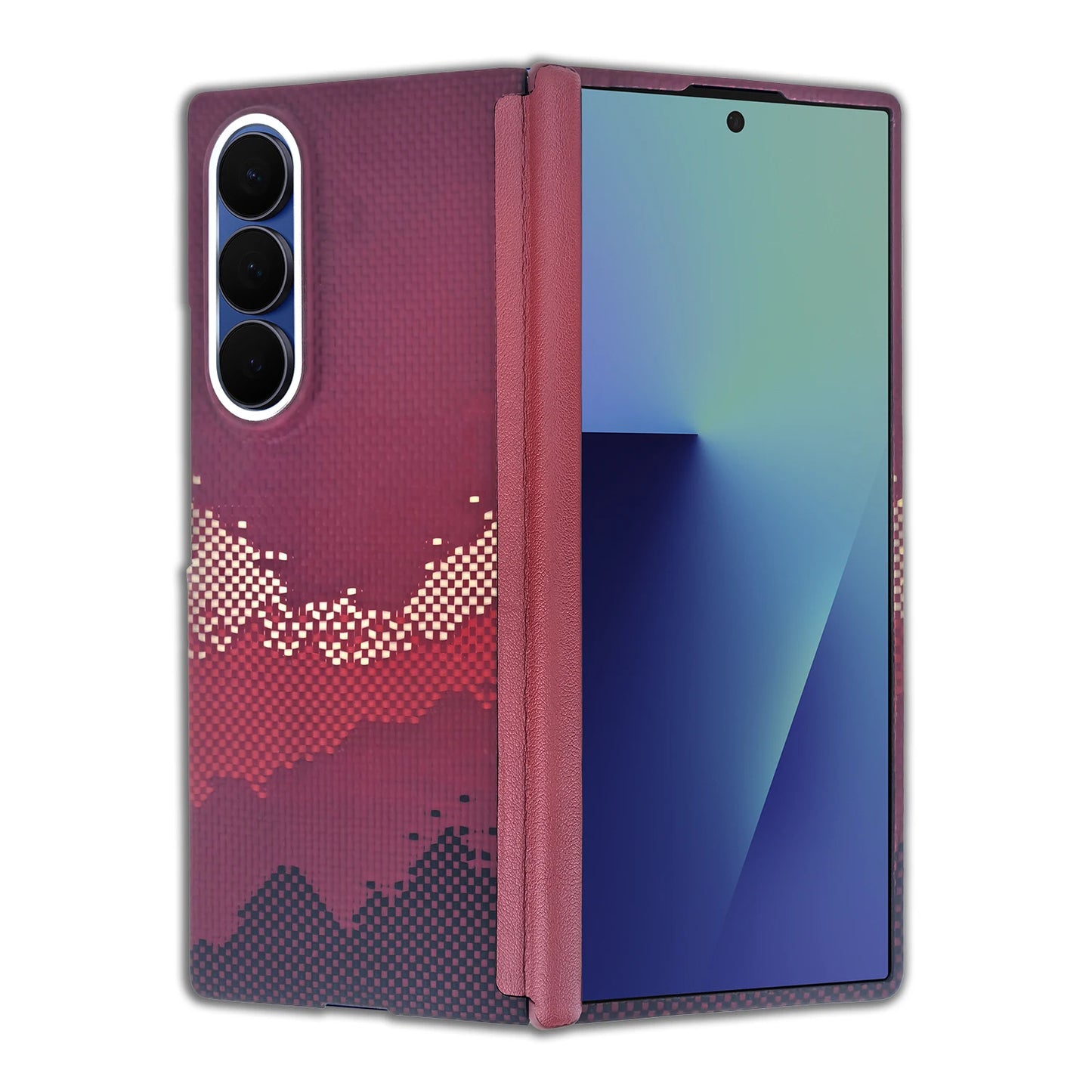 Real Pure Carbon Fiber Cover For SAMSUNG Galaxy Z Fold 7 Case Aramid Fiber Ultra Thin CoverCentral hinge protection for Magsafe