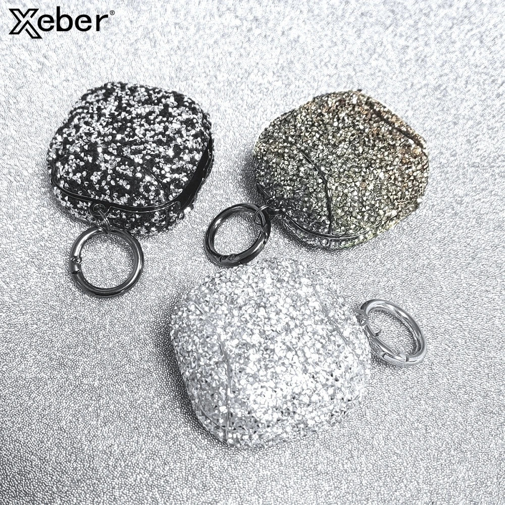 For Samsung Galaxy Buds 3 Live 2 Pro Case Luxury Bling Glitter Diamond Rhinestones For Galaxy Buds3Pro Buds2 Soft Earphone Cover