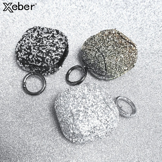 For Samsung Galaxy Buds 3 Live 2 Pro Case Luxury Bling Glitter Diamond Rhinestones For Galaxy Buds3Pro Buds2 Soft Earphone Cover