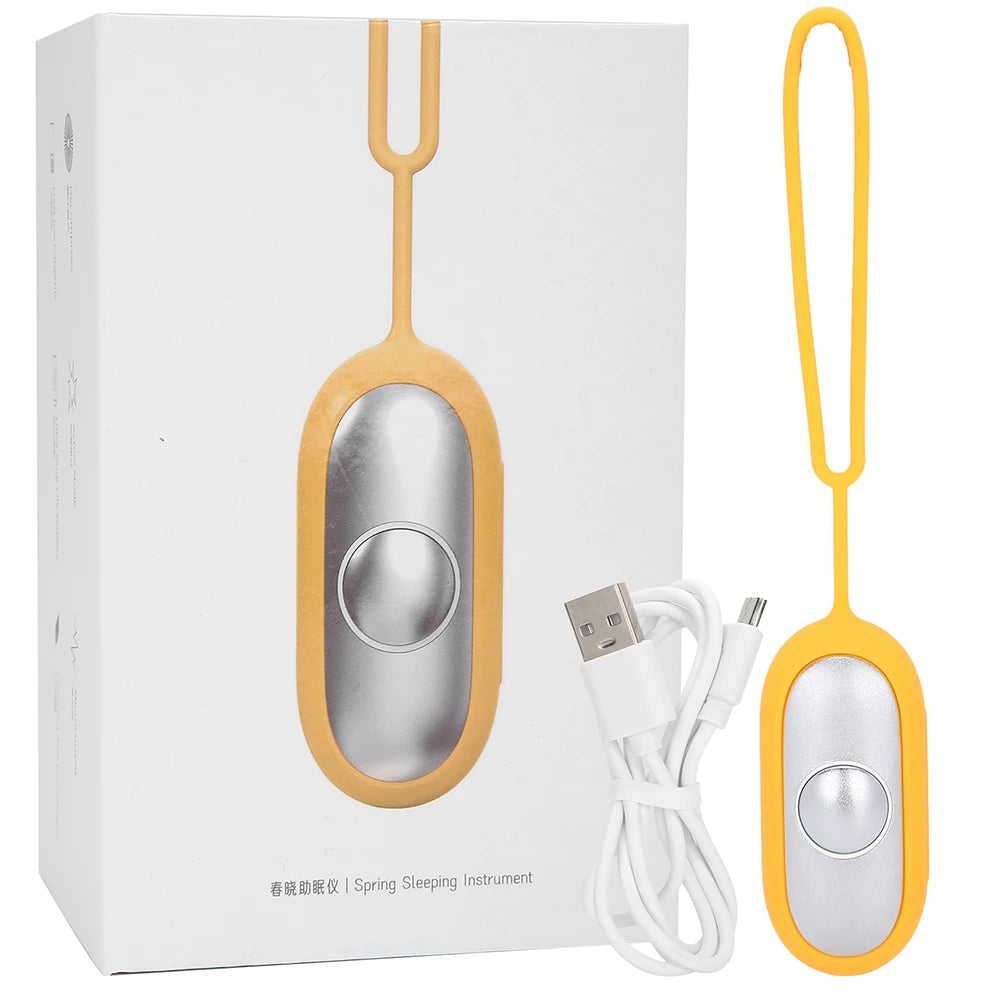 Handheld Micro-Current Instrument USB Charging Handheld Relaxation Device Lightweight Sleeping Device for Insomnia Brain Massage