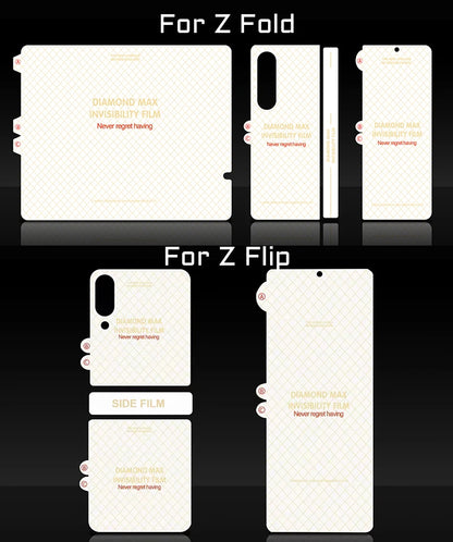 Diamond Tpu Hydrogel Film For Samsung Galaxy Z Fold 7 6 5 4 3 2 Anti oil Stains Screen Protector Flip 7 FE 6 Front Back Fold7 5G
