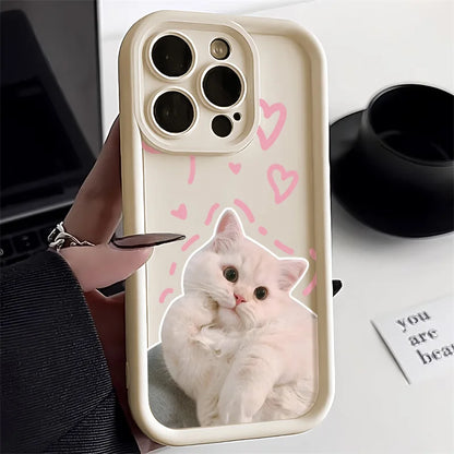 Cute Flower Phone Case For iPhone 13 Case for iPhone 11 16 14 17 12 15 Pro Max XR XS X 7 8 Plus SE Cartoon Frog Strawberry Cover