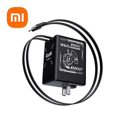 Xiaomi GaN120W Ultra Fast Charger With Retractable Type-C Lightning Cable Fast Charging Adapter For iPhone16 iPad Samsung Huawei
