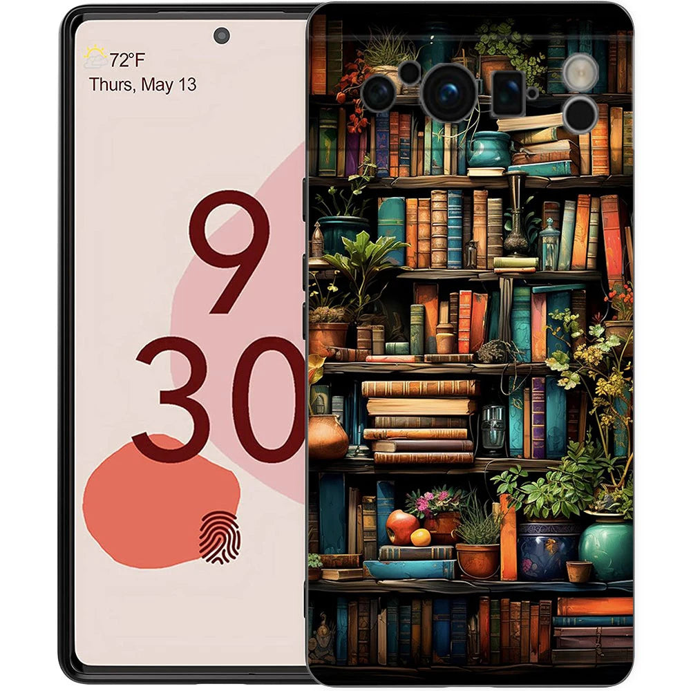 Read Books illustration Phone Case Cover for Google Pixel 9 8 7 6 7A 6A Pro Shockproof Silicone Soft 9 Pro XL Shell Capas Fundas