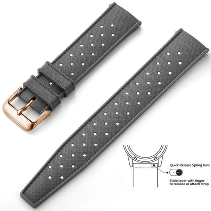 Tropical Silicone Watch Band Quick Release Watch Band 18mm 20mm 22mm Rubber Tropic Smart Watch Strap for Oris Seiko Citizen