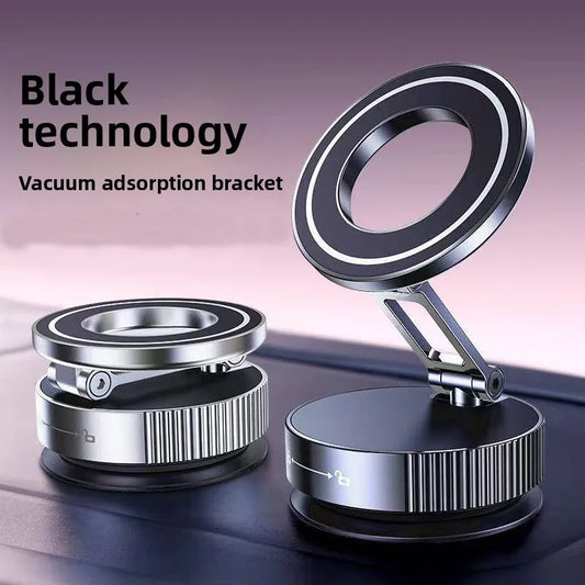 Vacuum magnetic phone holder, Magsafe suction cup phone holder, 360 ° adjustable magnetic phone holder, pocket sized foldable