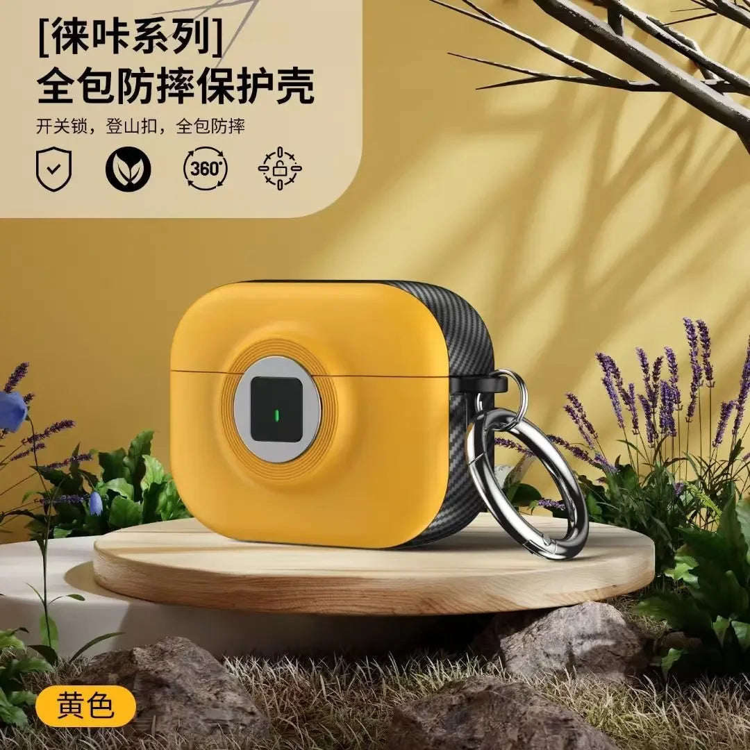 New 2024 For Airpods 4th Gen Case With Lock Earphone Case Cover For Camera Form Factor Shockproof Shell For Apple AirPods 4 Case