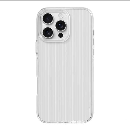 Phone Case with Corrugated Pattern Magsafe Magnetic Supoort Wireless Charge  for IPhone16 15 14 13 12 17 Non-slip Bumper Hard PC