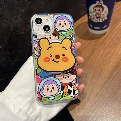 Anime Cute Cartoon Phone Ring Magnetic Wireless Charging Finger Grip for IPhone 16/15/14/13/12/11 Funny Universal Bracket Holder