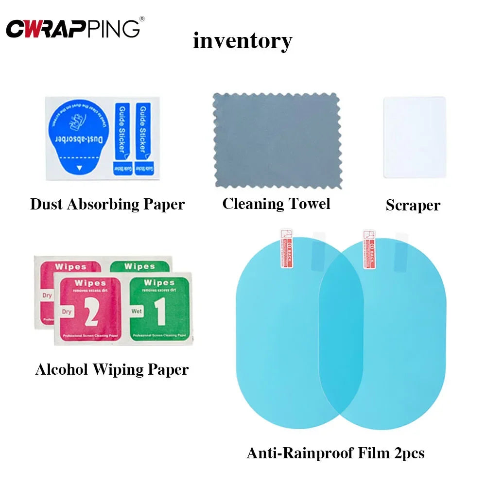 2/4pcs Car Rearview Mirror Film Side Window Rainproof Clear Film Anti Fog Window Mirror Protective Sticker for Car Accessories