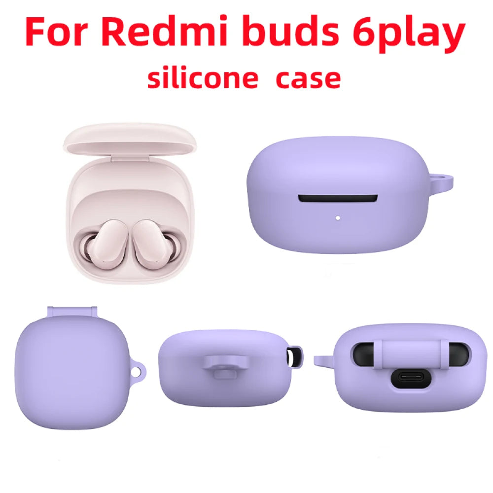 Silicone Soft Case For Redmi Buds6 Play Case Compatible With For Redmi Buds6 Play Shockproof Shell Case Protective Sleeve
