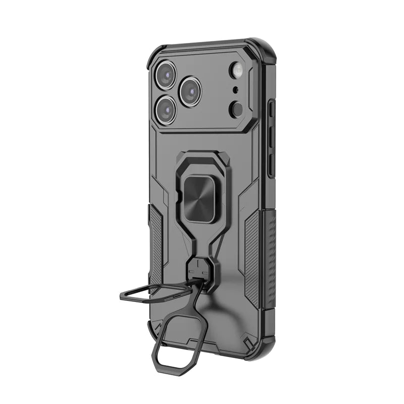 Armor Funda For iphone 17 Pro Max Case Camera Lens Protect Ring Holder Cover For iphone17 Air Shockproof Coque
