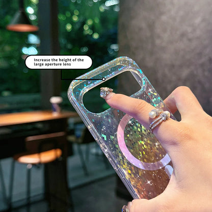 Luxury Laser Glitter Phone Case For Google Pixel 9 10 Pro XL 9A 9pro For Magsafe Magnetic Shockproof Bumper Hard Cover Funda