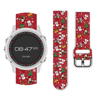 20mm Mich Christmas 1 Printed Strap for Samsung Galaxy Watch 7/6/5/4 40mm 44mm Band Replaceable Bracelet 22mm for Xiaomi Amazfit