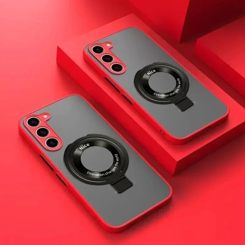 Luxury Matte Case For Samsung Galaxy S25 Edge S24 FE S23 S22 S21 Ultra Plus A56 A26 A36 A16 A15 Magnetic Magsafe Cover