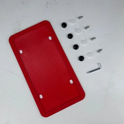 Silicone license plate frame, American and Canadian license plate frame, waterproof, rust proof, without damaging the paint