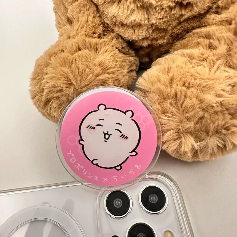 Cute Japan Anime Chiikawa usagi Hachiware For Magsafe Magnetic Phone Grip Tok Stand For iPhone Foldable Wireless Charging Holder
