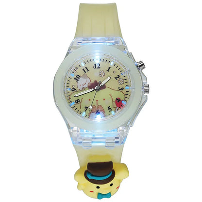 3D Mickey Children Watches Girls Color Light Source Silicone Minnie Kids Watch Ladies Quartz Clock Gifts Relogio Feminino - covers4phones