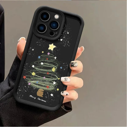 Merry Christmas Tree Gift Case For Google Pixel 8A 7A 9 Pro XL 7 8 PRO 7Pro Pixel7A Phone Casing Solid Color  Soft TPU