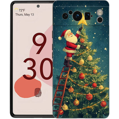 Phone Case Cover for Google Pixel 9 8 7 6 9A 8A 7A 6A Pro 10 9 Pro XL Soft TPU Shockproof Shell Capas Christmas Christmas Tree