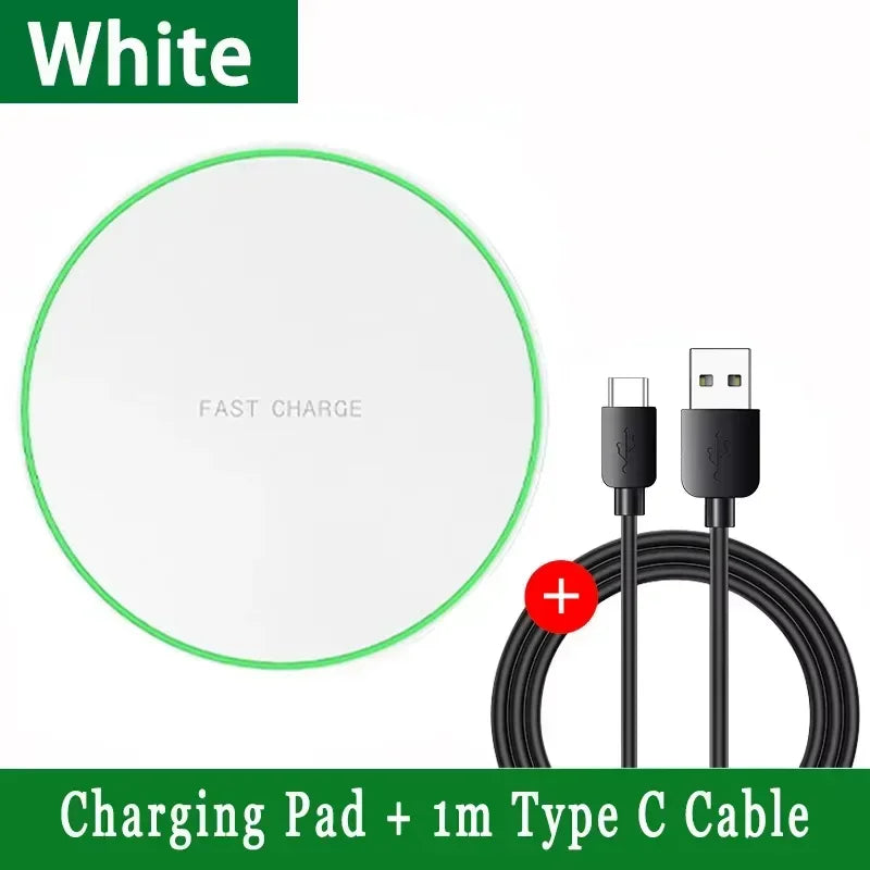 New Wireless Charger For iPhone 16 15 14 13 Pro Max Induction Fast Charging Pad Dock Station For Samsung S23 S22 Xiaomi Huawei