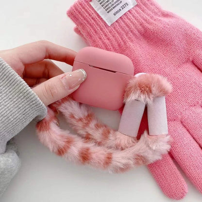 Plush Merry Christmas Tree Heart Pom Pom For Airpods 4 3 2 1 Earphone Protective Cover Airpods pro3 2025 New Case With Strap