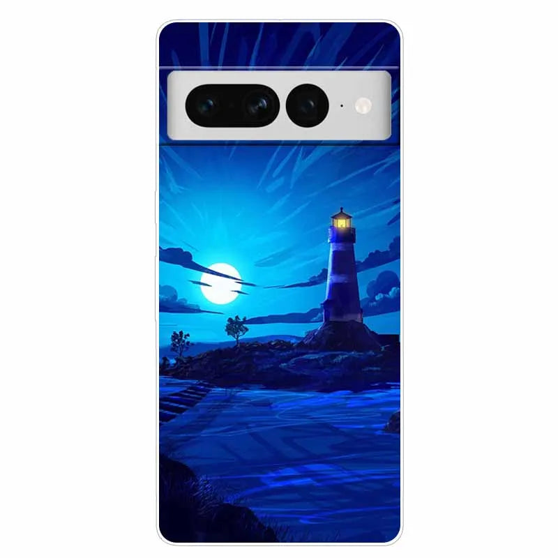 Case for Google Pixel 8 Pro / 7 7Pro Cover Pixel 8Pro Silicone Soft TPU Clear Funda for Google Pixel 8 5G Phone Shells Animals
