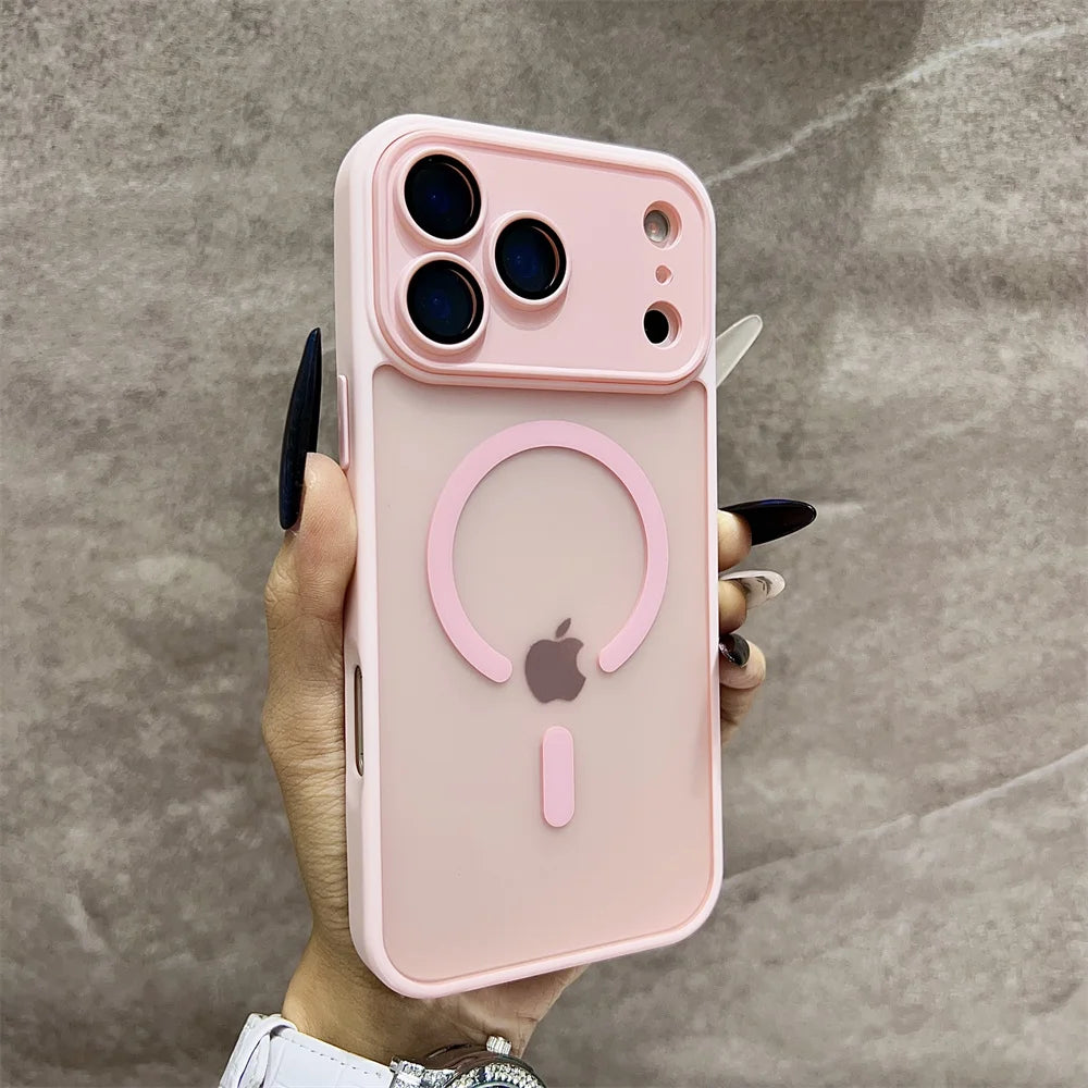 Matte Magnetic Translucent  Wireless Charge Phone Case For iPhone 17 Air 16 15 14 13 12 11 17 Pro Max Magsafe Must-Haves  Cover