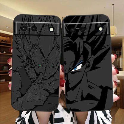 Luxury D-Dragon Ball Art Goku For Google Pixel 9 8 7A 7 6A 6 5A 5 4 4A XL 5G Black Silicon Shockproof Shell TPU Phone Case