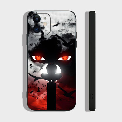 Classic Anime Narutos Uchiha Itachi Phone Case For IPhone 16 15 14 13 Pro Max 11 12 Mini X Xs XR Se 2022 Black Silicone Cover