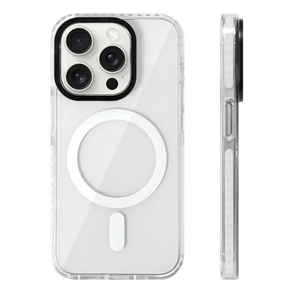 Transparent Neon Color MagSafe Phone Case for iPhone 15 16 Pro Max 15pro 13 14 12 11Wireless Charging Soft Silicone Bumper Cover