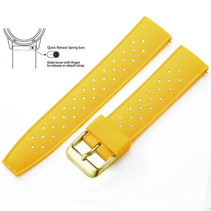 Tropical Silicone Watch Band Quick Release Watch Band 18mm 20mm 22mm Rubber Tropic Smart Watch Strap for Oris Seiko Citizen