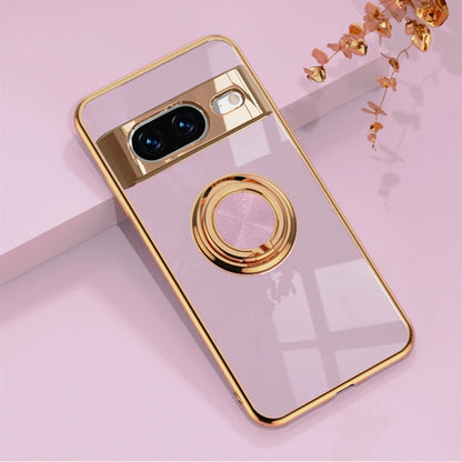 Luxury Ring Holder Magnetic Stand Case for Google Pixel 9 8 7 Pro 8A 7A 6A 5A Pixel8A Bracket Plating Soft TPU Shockproof Cover