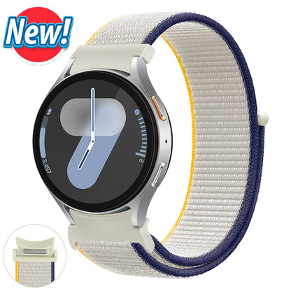 Nylon loop Band For Samsung Galaxy Watch 7 6 5 4 44mm 40mm 5 pro 45mm Sport 20mm bracelet Galaxy Watch6 Classic 47mm 43mm Strap