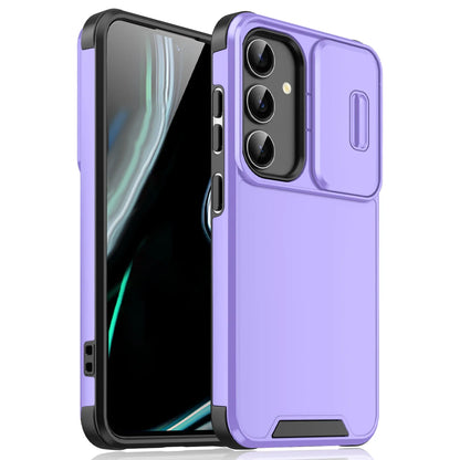 Slide Camera Phone Cover For Samsung Galaxy S25 S24 S23 S22 Ultra Plus S23 FE S21 FE S25Ultra S24Ultra 5G Case Silicone Coque