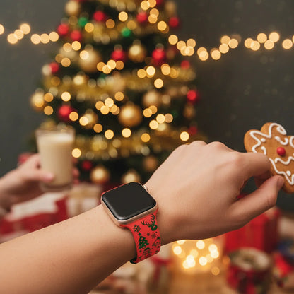 Christmas Engraved Band for Apple Watch Series 11/10/9/8/7/SE/Ultra 3/2/1 Compatible with Iwatch 38/40/41/42/44/45/46/49mm
