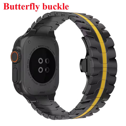 Stainless Steel Strap For Apple Watch Series 10 9 8 7 46mm 45mm SE 6 42mm 44mm Metal Bracelet Band For iWatch Ultra Ultra2 49mm
