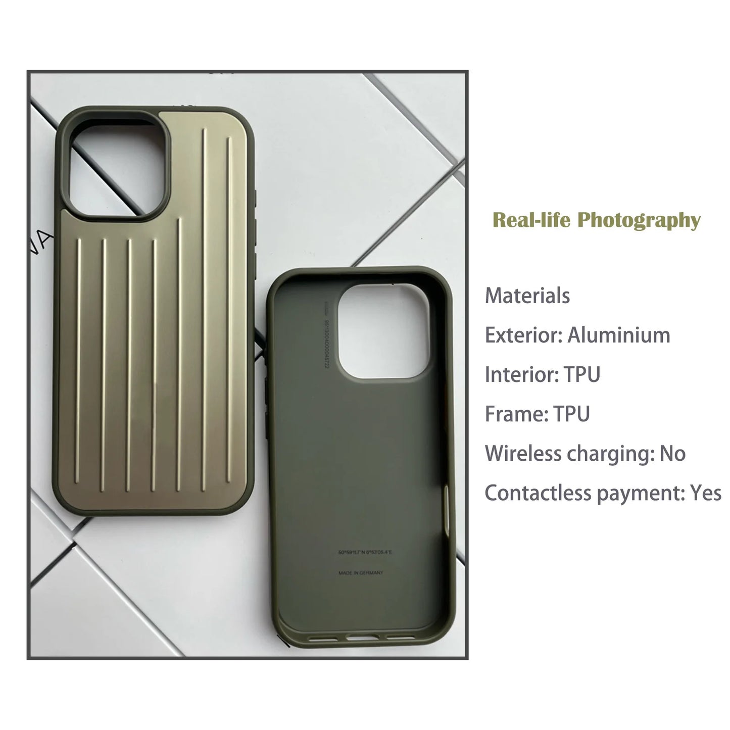 Minimalist Luxury Case for iPhone 16 Pro Max/15 ProMax/15Pro/16Pro Aluminum Shockproof Protective Case with Gift Box Packaging