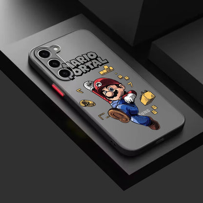 Supers M-Marios Cool Art Frosted Translucent For Samsung Galaxy S24 S23 S22 S21 S20 FE S10 S9 S8 Plus Ultra Pro 5G Funda