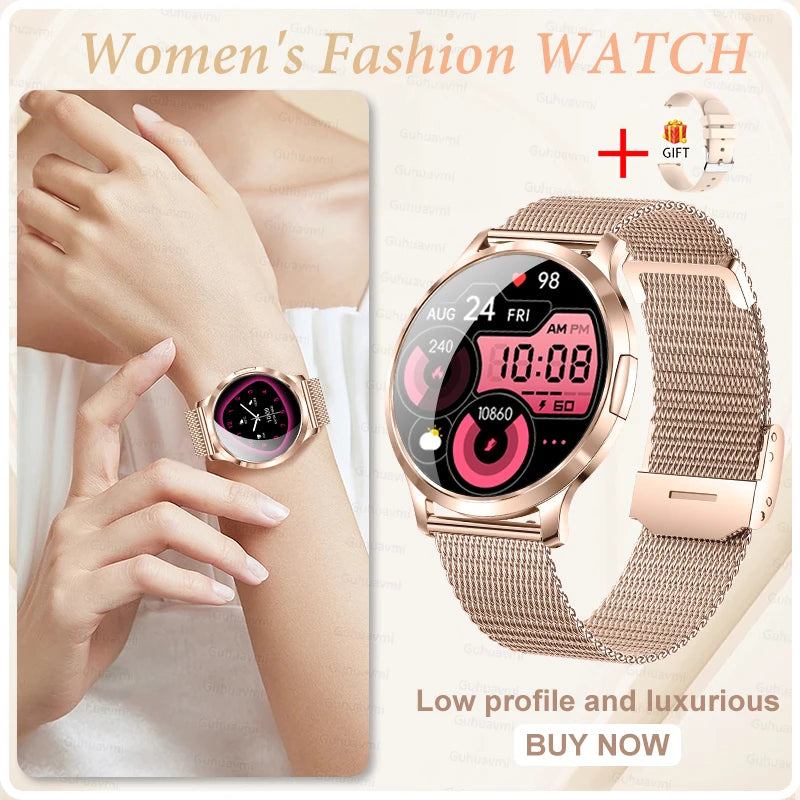 2025 New Smart Watch For Women Gift 1.32 Inch Full Touch Screen Sports Fitness Watches Bluetooth Calls Digital Smartwatch Ladies