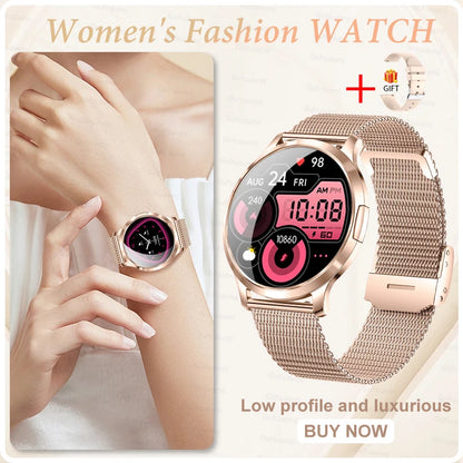2025 New Smart Watch For Women Gift 1.32 Inch Full Touch Screen Sports Fitness Watches Bluetooth Calls Digital Smartwatch Ladies