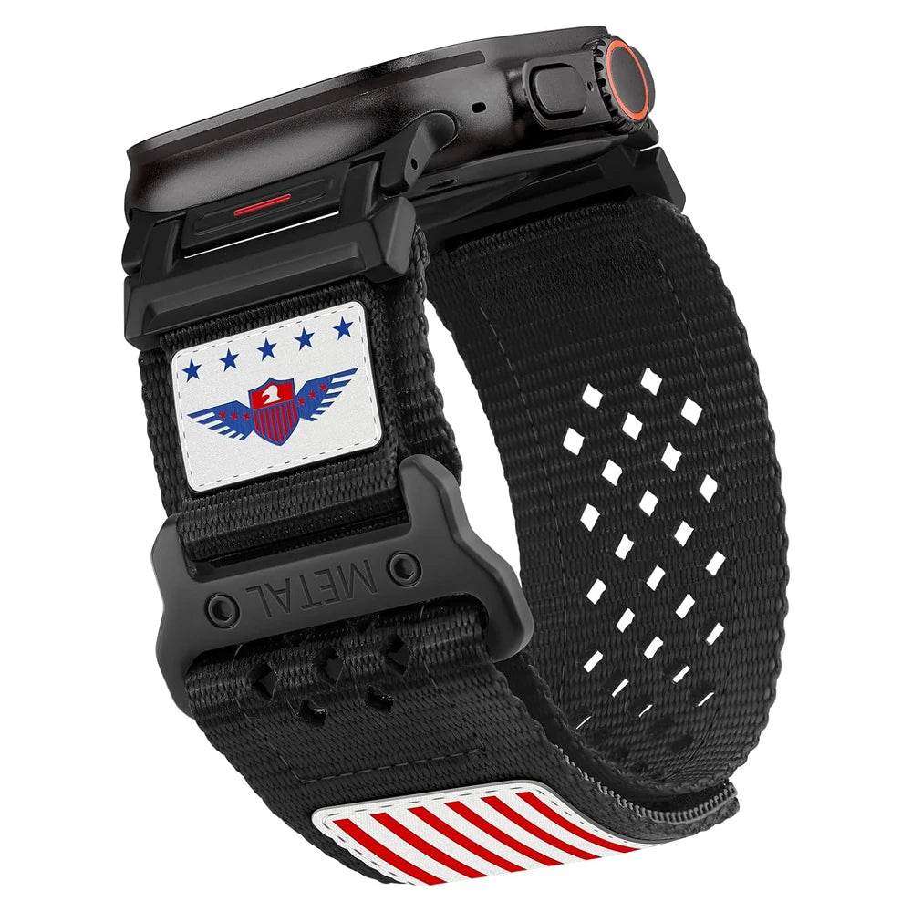 Rugged Nylon Strap for Apple Watch Ultra 2 49mm 46mm 44mm 45mm 42mm Sport bracelet correa iWatch Band series 10 9 7 6 5 4 8 se