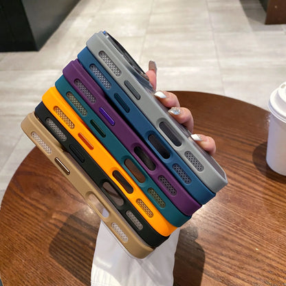 Matte Translucent lens holder film Magnetic Case For IPhone 17 Air 16 14 13 15 12 11 Pro Max Plus Magsafe Armor Shockproof Cover