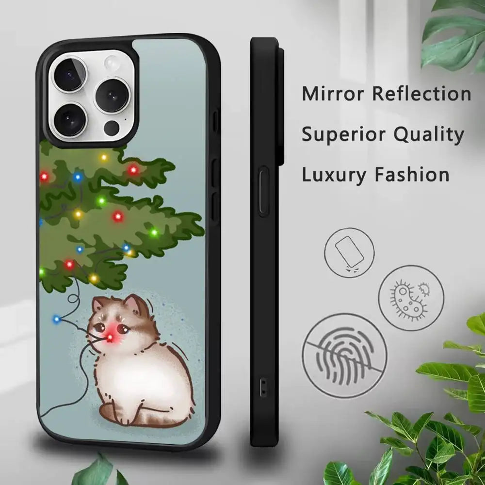 Cartoon Christmas Phone Case For iPhone 17,16,15,14,13,12,11,Pro,Max,Plus,Mini,SE4,E Magnetic Magsafe Wireless Charging