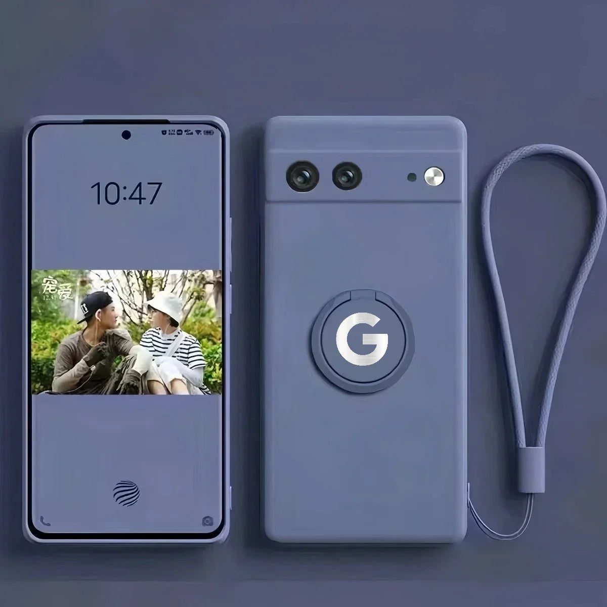 Original Liquid Silicone Rotable Ring Holder Case For Google Pixel 10 9 Pro XL 8 7 6 A Pro Wrist Strap Skin Feel Protector Cover