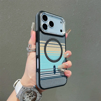 Slim Magnetic Striped Pattern Case for iPhone 17 Pro Max Air 16 15 14 13 12 11 for Magsafe Shockproof Ultra Thin Colorful Cover