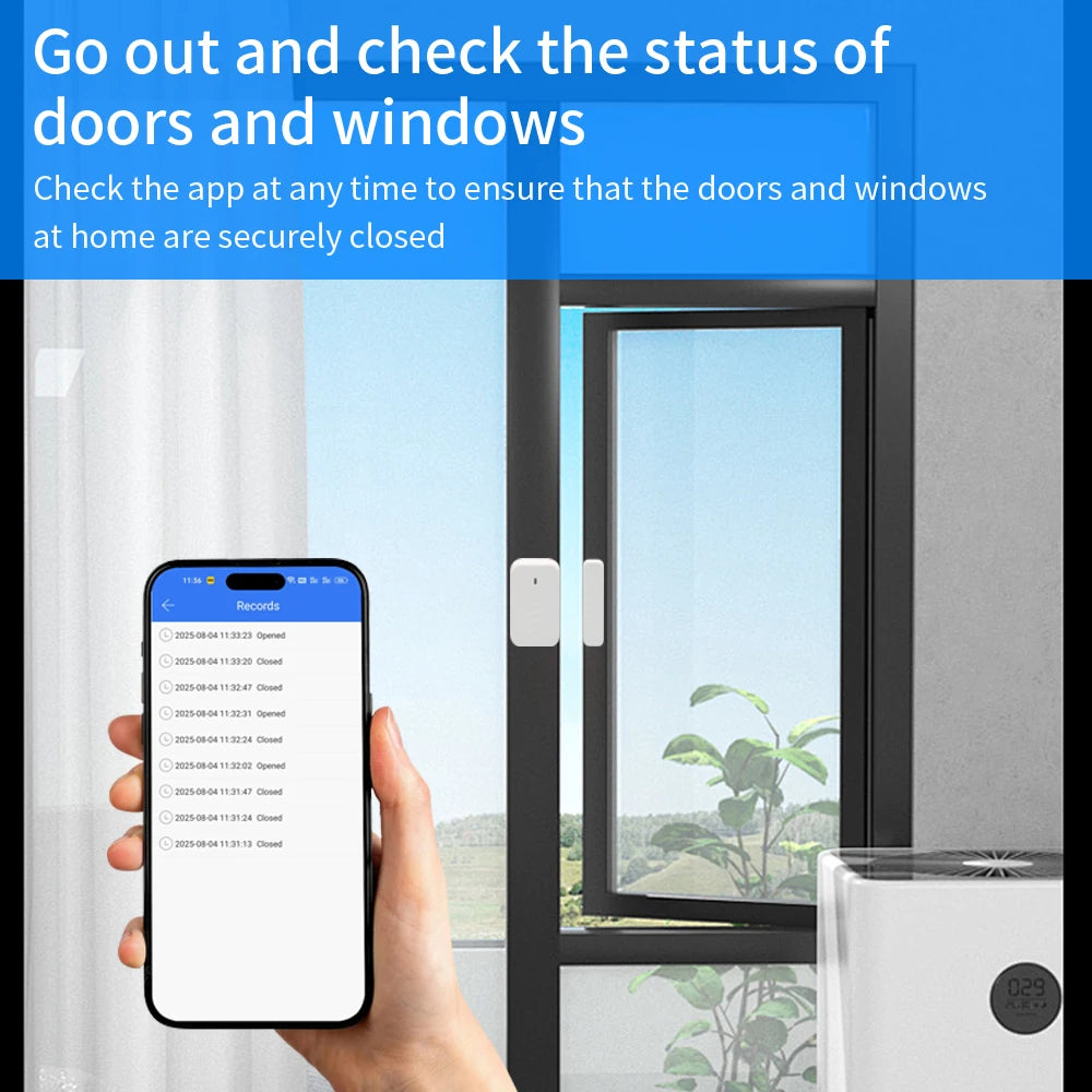 TTlock DS3-Wifi DS2-Bletooth Wireless Control Door&Window Sensor Home Safety Protection Alarm Open Window Detector Door Reminder