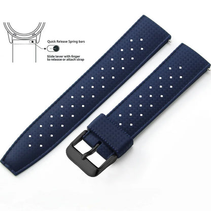 Tropical Silicone Watch Band Quick Release Watch Band 18mm 20mm 22mm Rubber Tropic Smart Watch Strap for Oris Seiko Citizen