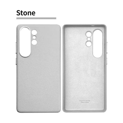 S25 Edge Genuine Leather Phone Case For Samsung Galaxy S25 Edge 5G Metal Lens Bumper Protective Premium Business Hard Cover